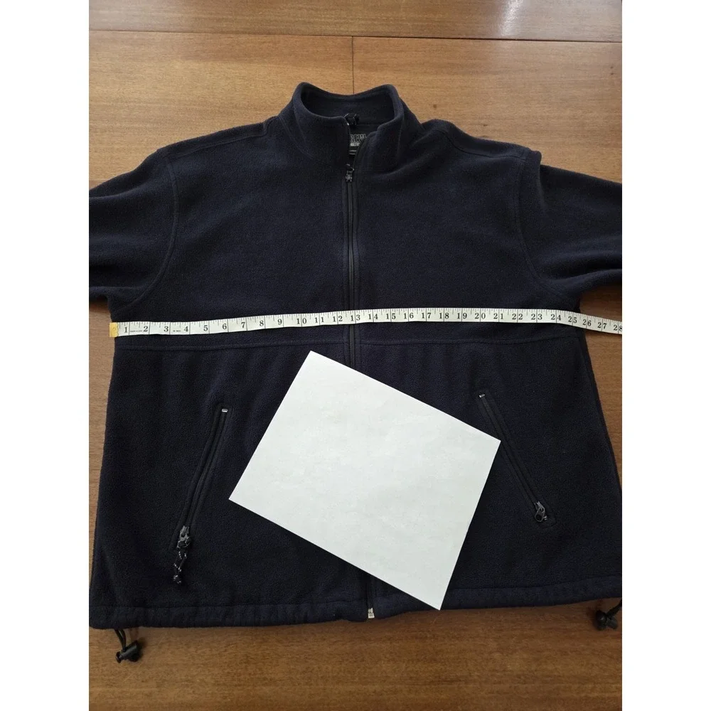 Vtg J Crew Jcmg Fleece Jacket Men's Xl Multiglisse Navy‎